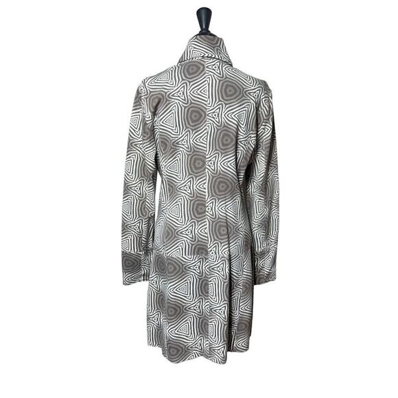 Sao Paulo Long Sleeve Abstract Pea Coat Duster Size 8 - Picture 4 of 6